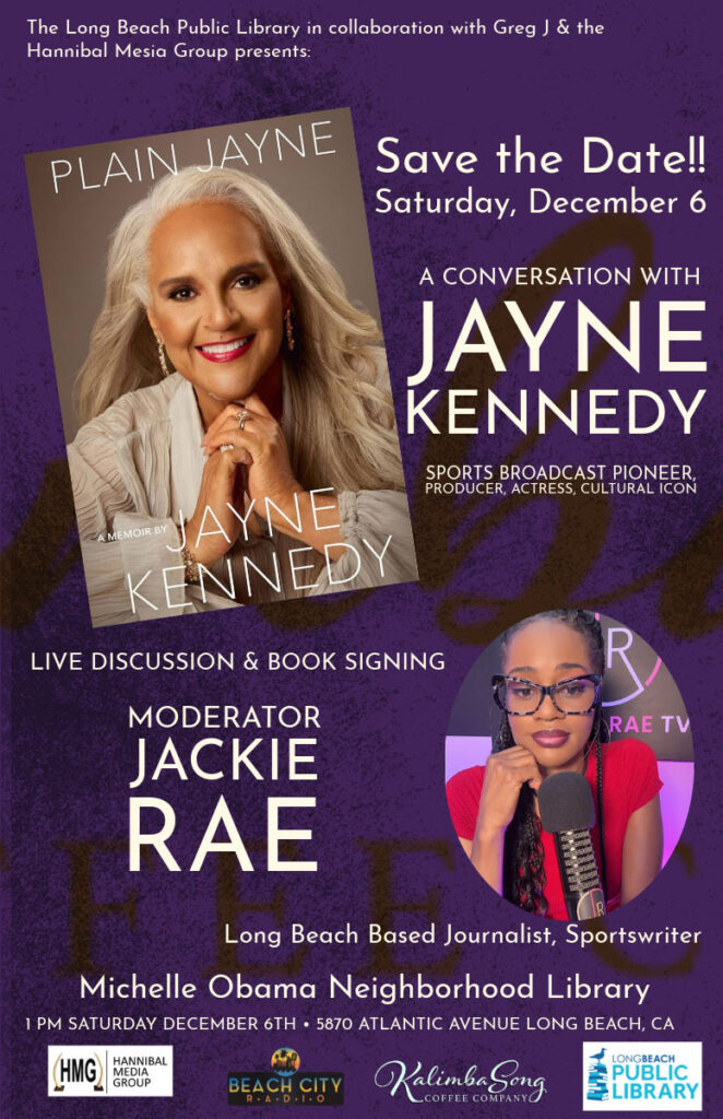 A CONVERSATION with JAYNE KENNEDY - Saturday, December 6